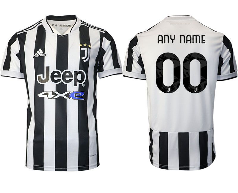 Men 2021-2022 Club Juventus home aaa version white customized Adidas Soccer Jersey->->Custom Jersey